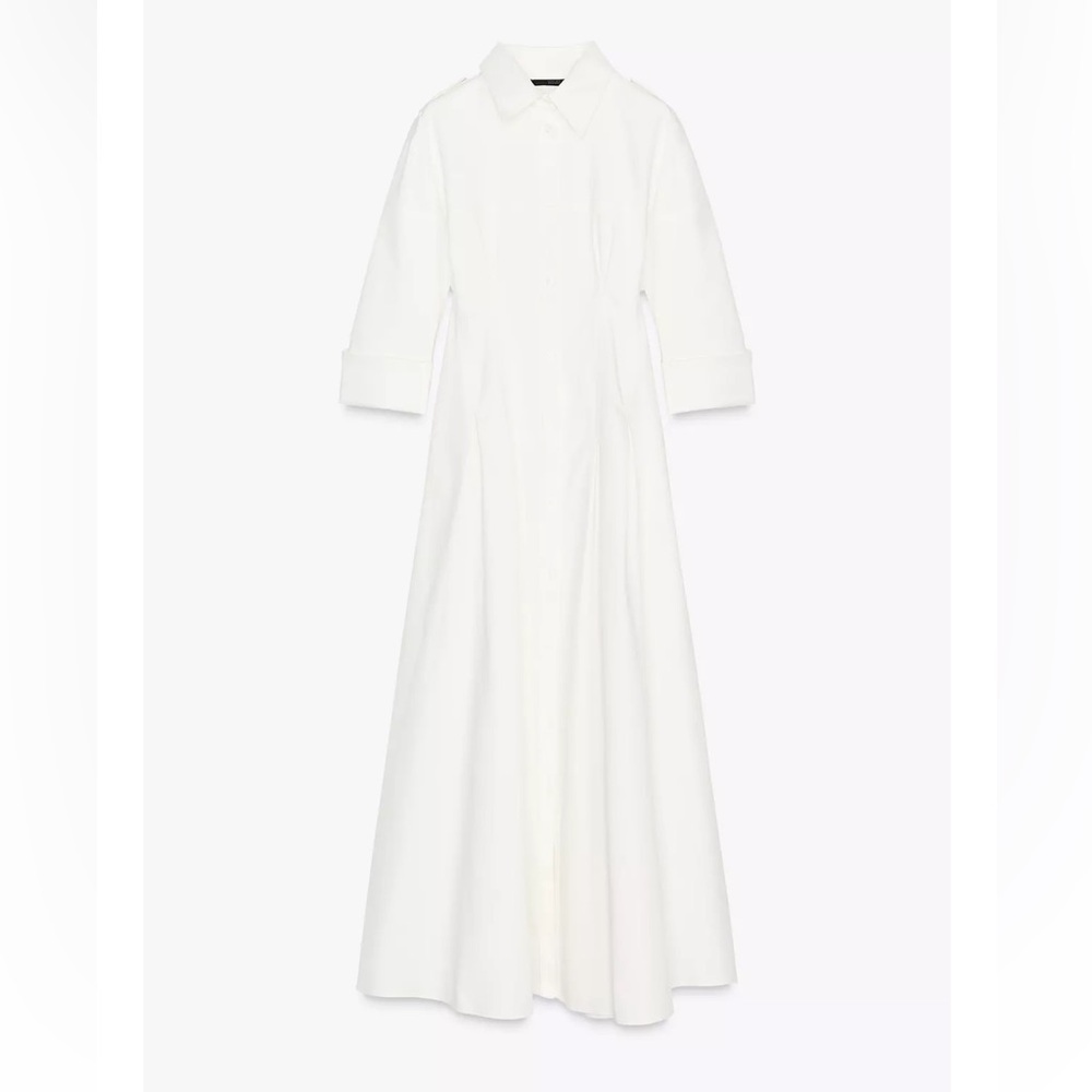 Zara White Midi Dress - Picture 7 of 14